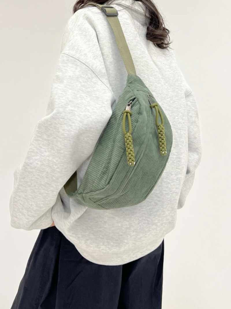 Corduroy Crossbody Bag for Women