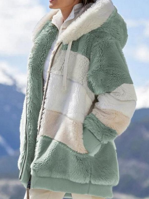 Hooded Faux Fur Jacket for Women | Laura
