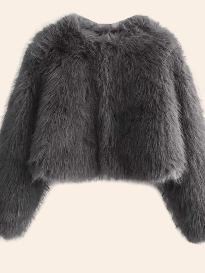 Short Faux Fur Jacket for Women
