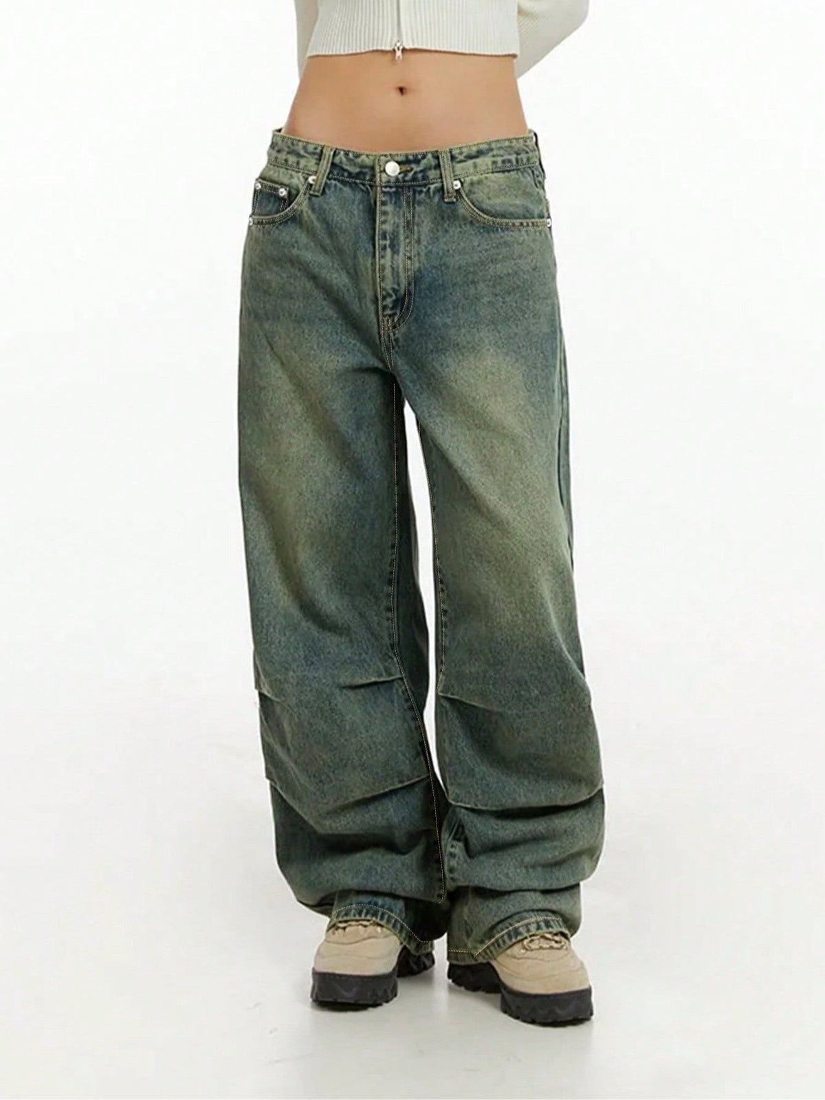 Wide Leg Baggy Jeans for Women