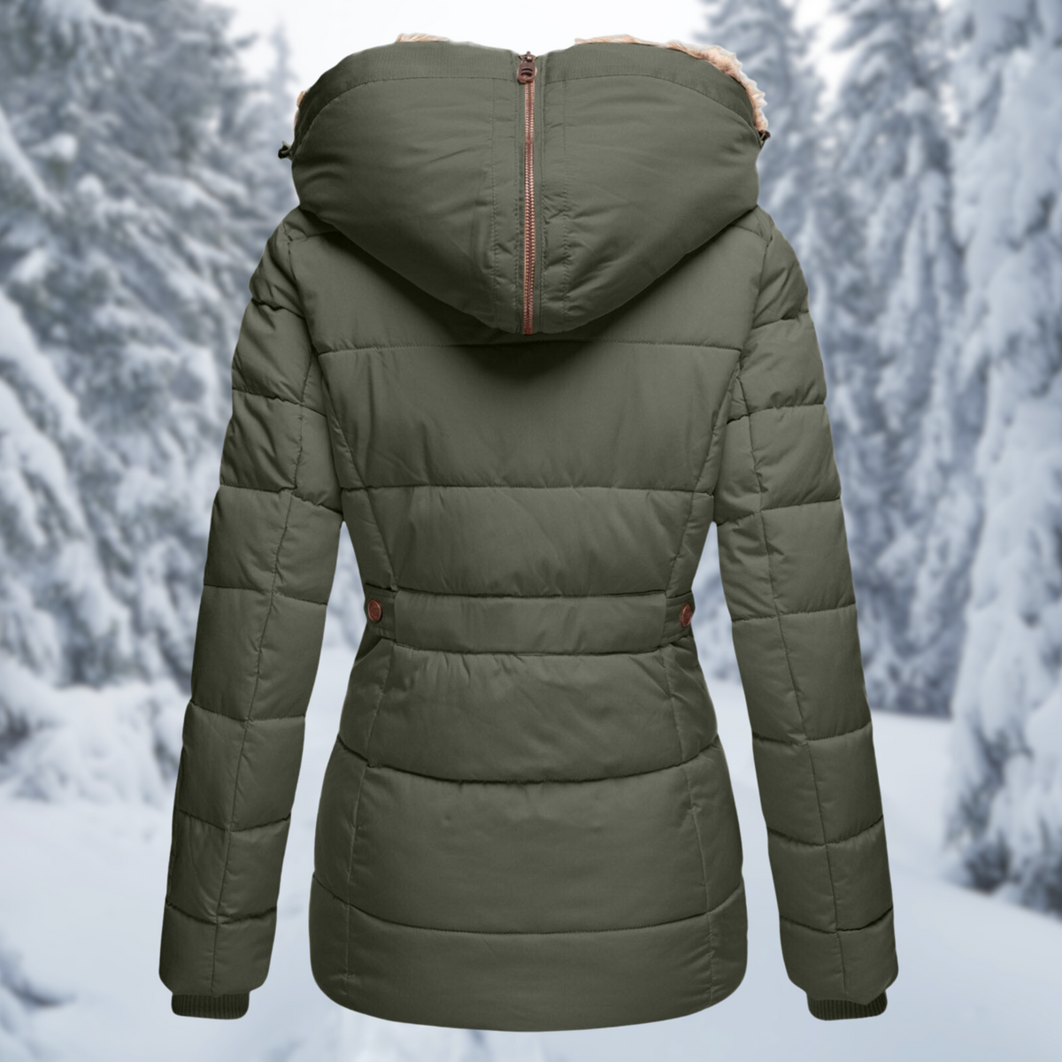 Zip Pocket Quilted Jacket for Women