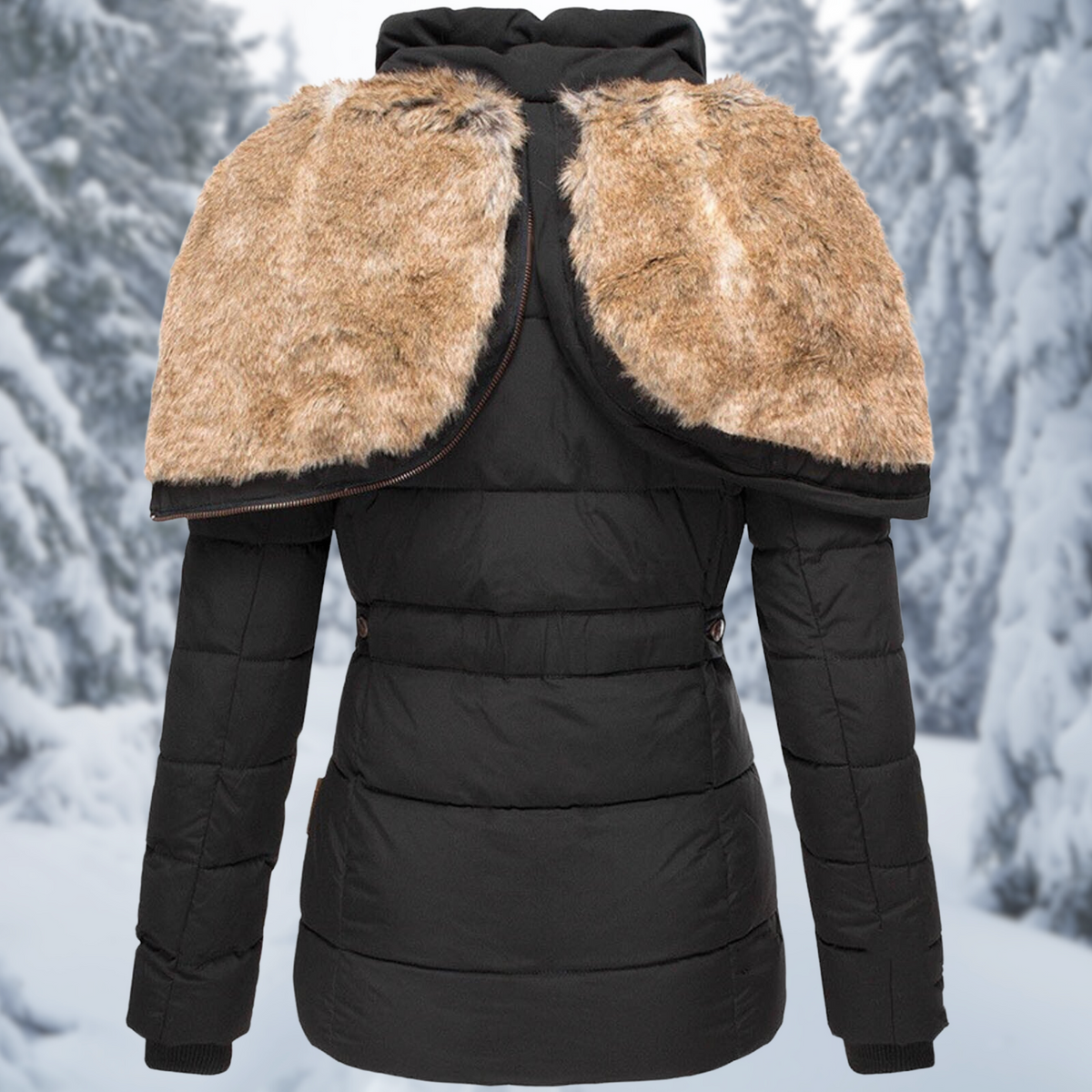 Zip Pocket Quilted Jacket for Women