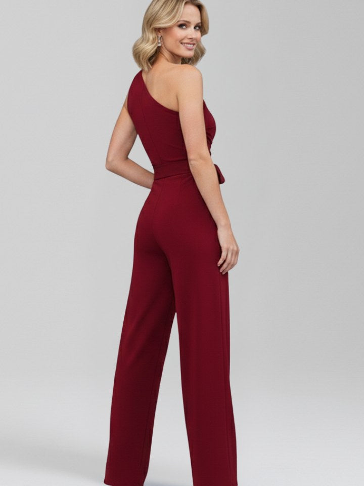 Asymmetric Neckline Jumpsuit for Women