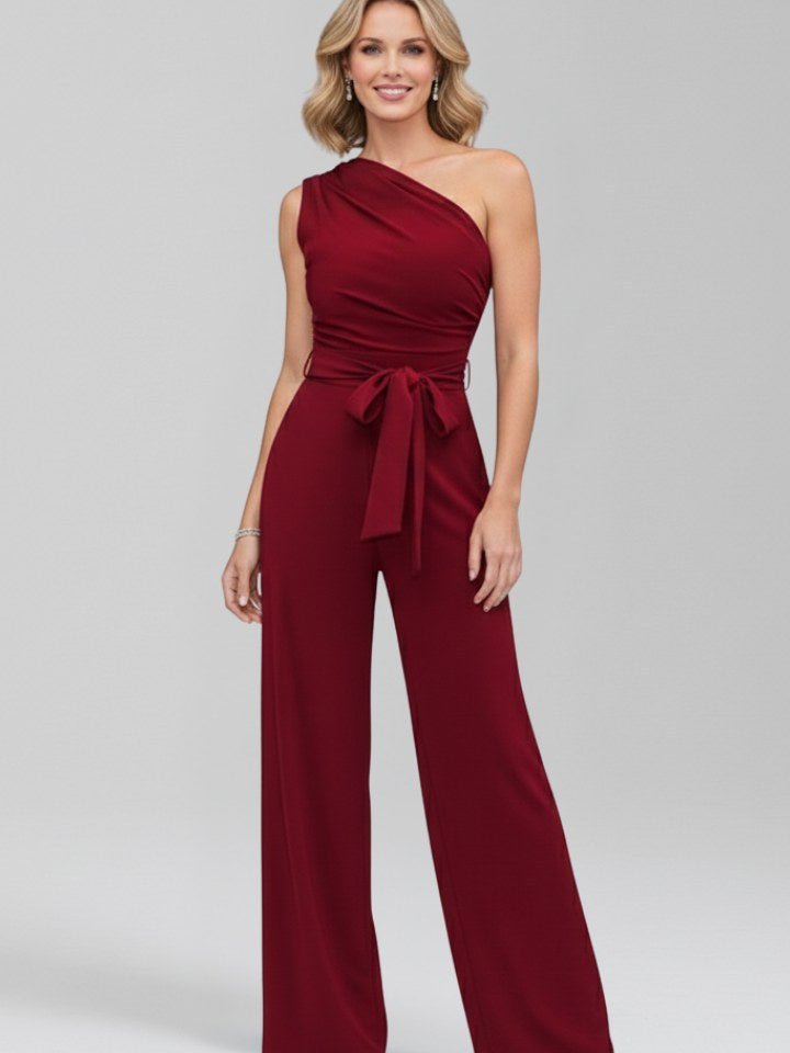Asymmetric Neckline Jumpsuit for Women