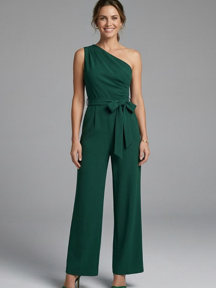 Asymmetric Neckline Jumpsuit for Women