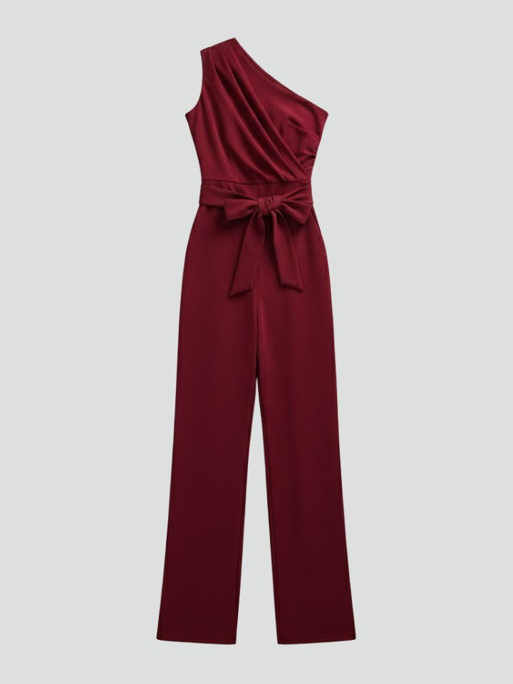 Asymmetric Neckline Jumpsuit for Women