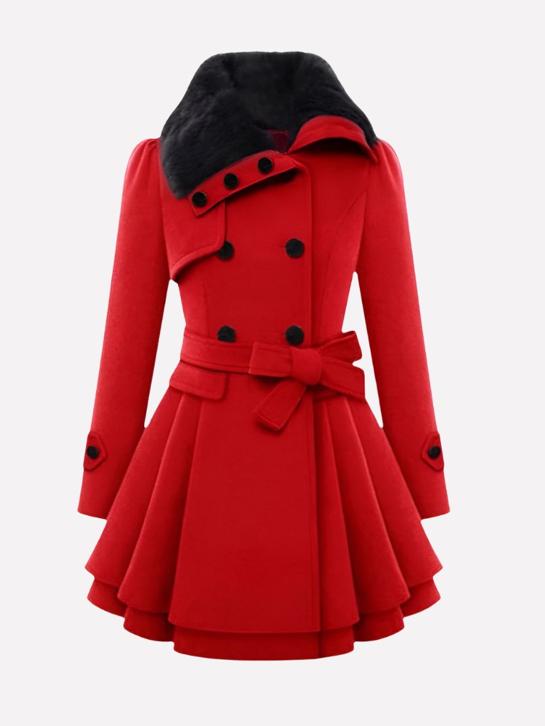 Belted Winter Coat for Women