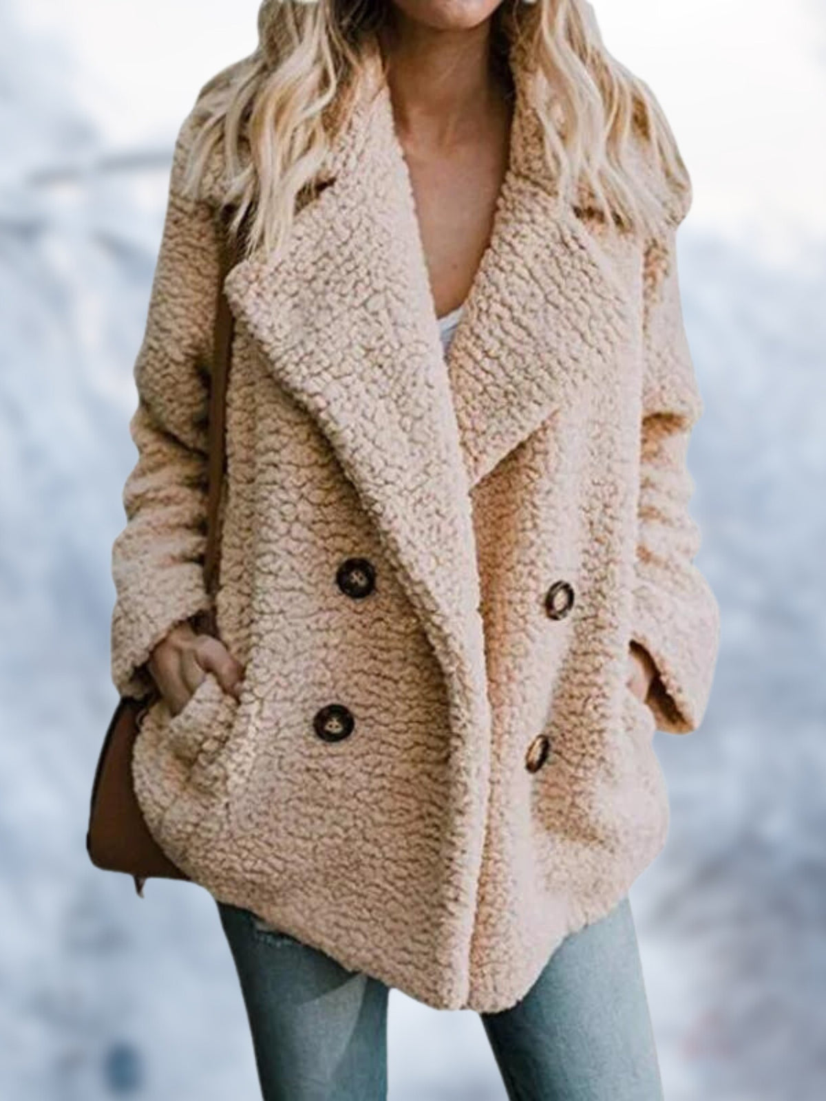Black Teddy Coat for Women