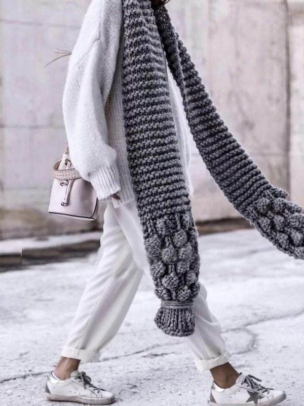 Cable Knit Scarf for Women
