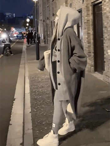 Color Block Teddy Coat for Women