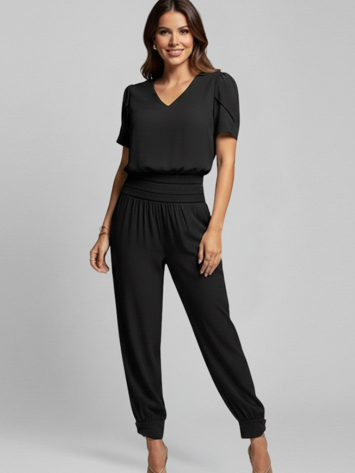 Elastic Waist Jumpsuit for Women