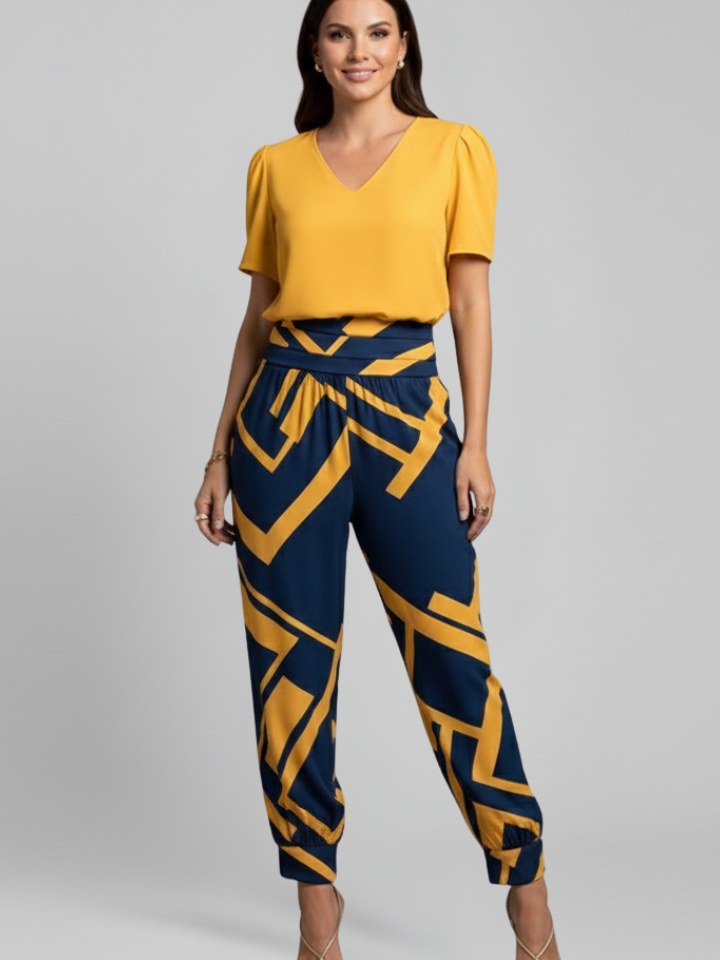 Elastic Waist Jumpsuit for Women