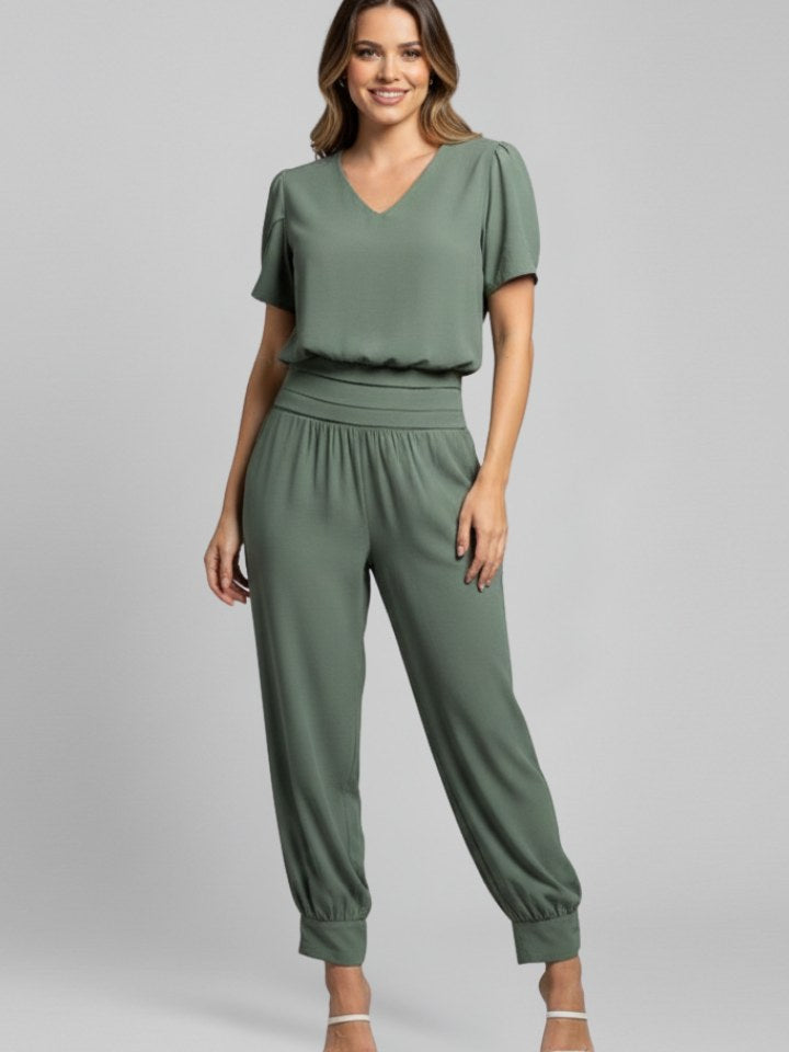 Elastic Waist Jumpsuit for Women