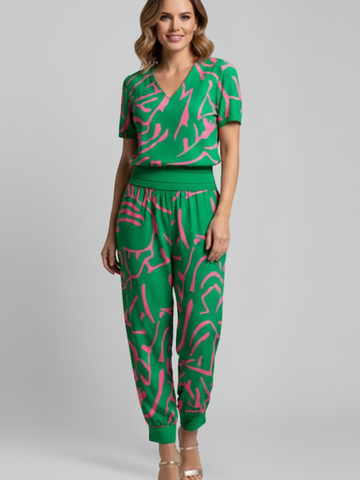 Elastic Waist Jumpsuit for Women