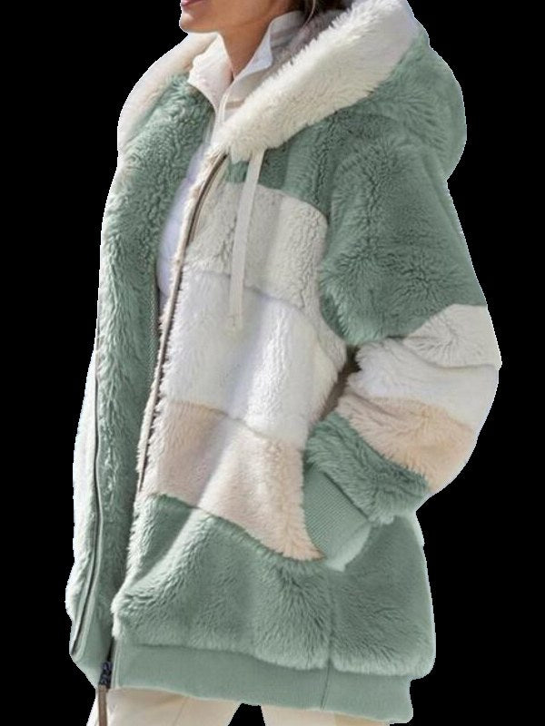 Hooded Faux Fur Jacket for Women | Laura
