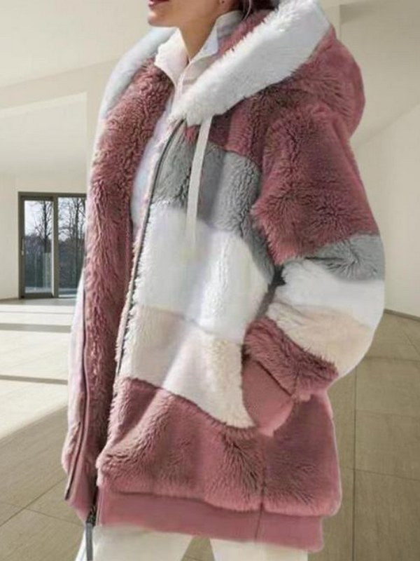 Hooded Faux Fur Jacket for Women | Laura