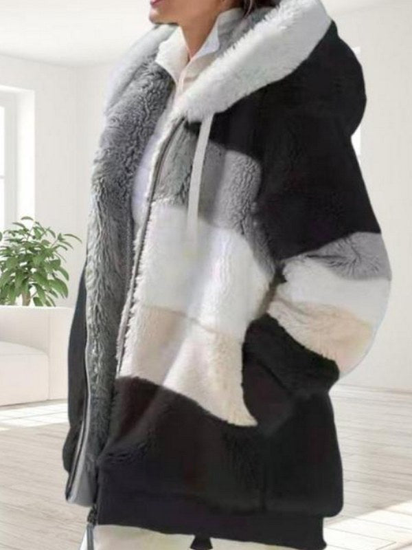 Hooded Faux Fur Jacket for Women | Laura
