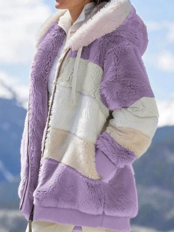 Hooded Faux Fur Jacket for Women | Laura