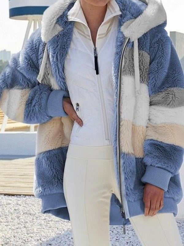 Hooded Faux Fur Jacket for Women | Laura