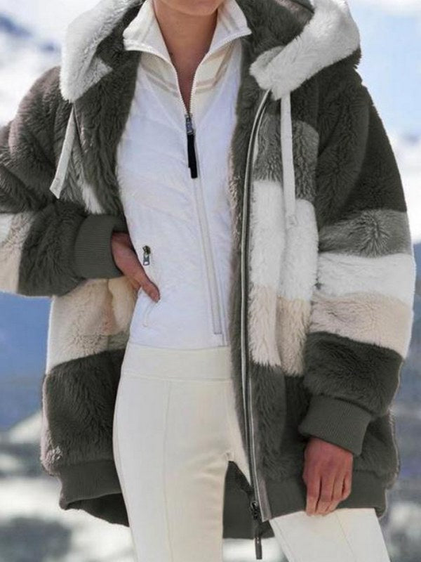 Hooded Faux Fur Jacket for Women | Laura