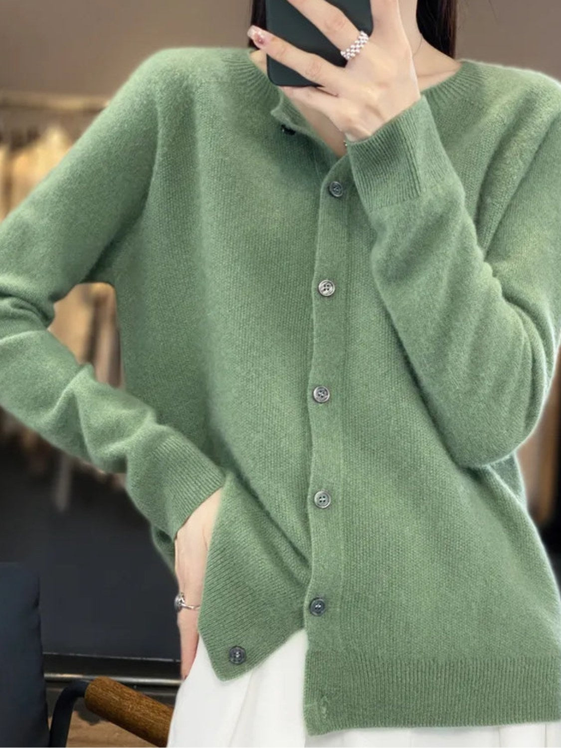 Merino Wool Cardigan for Women