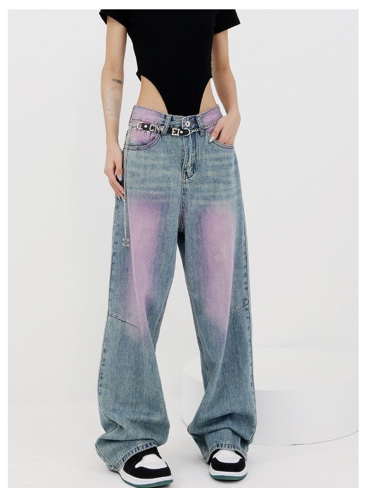 Ombre Baggy Jeans for Women