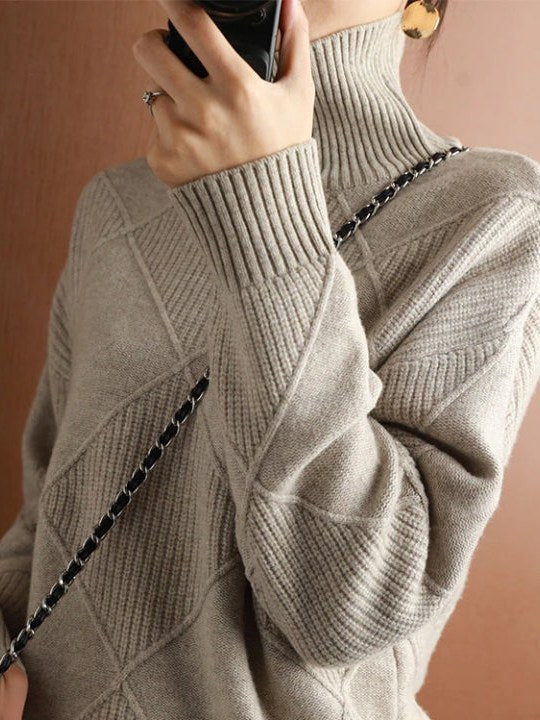 Oversized Turtleneck Sweater for Women | Elery