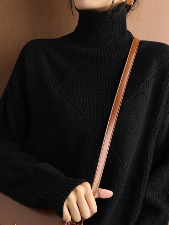 Oversized Turtleneck Sweater for Women | Elery