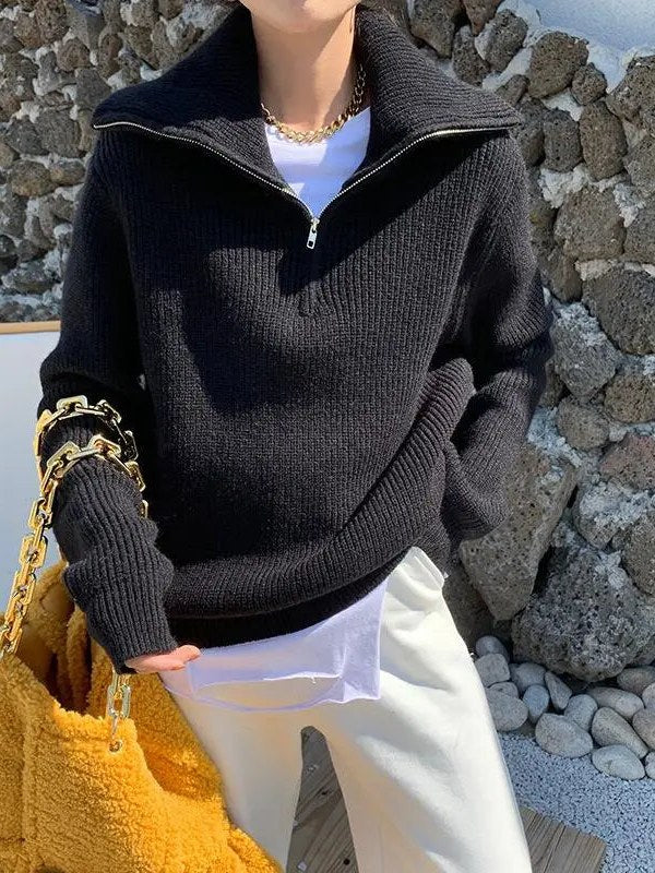 Oversized Zip Sweater for Women