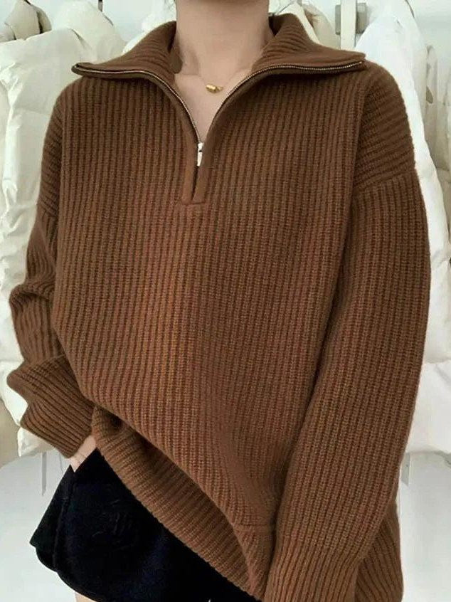 Oversized Zip Sweater for Women