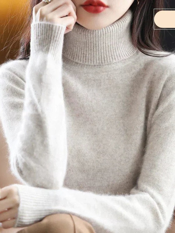 Pure Cashmere Turtleneck Sweater for Women