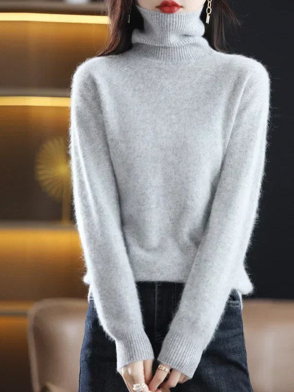 Pure Cashmere Turtleneck Sweater for Women