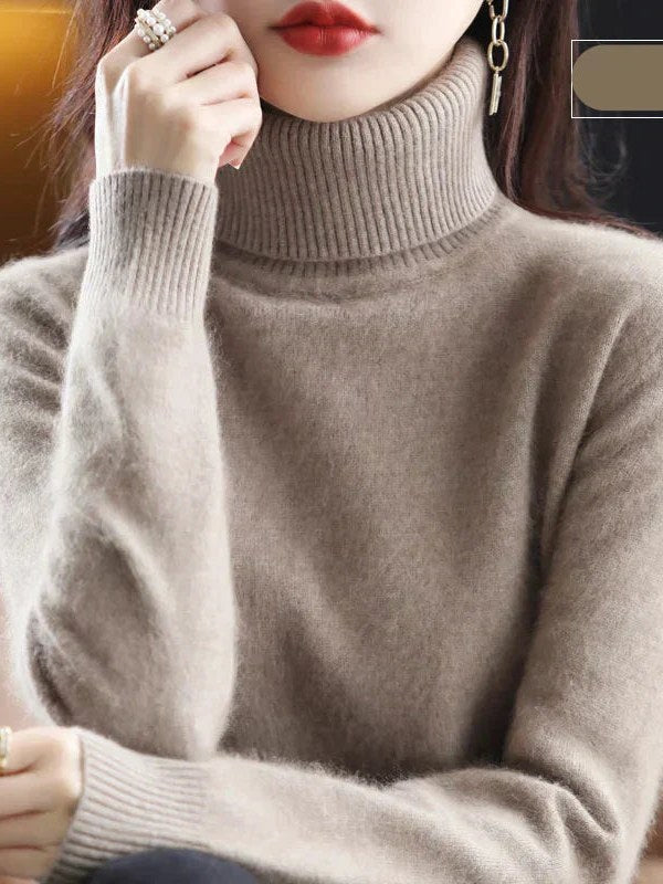 Pure Cashmere Turtleneck Sweater for Women