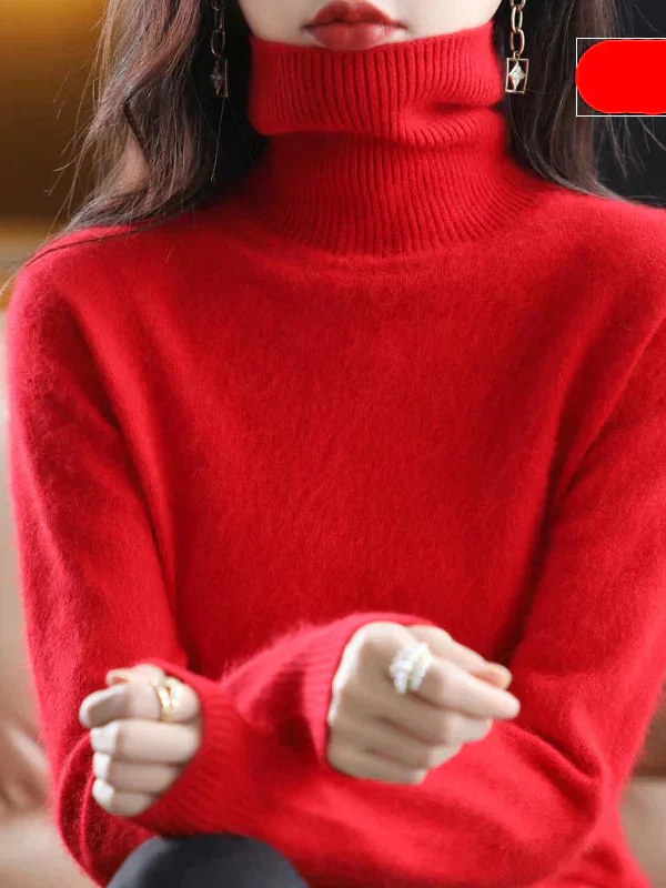 Pure Cashmere Turtleneck Sweater for Women