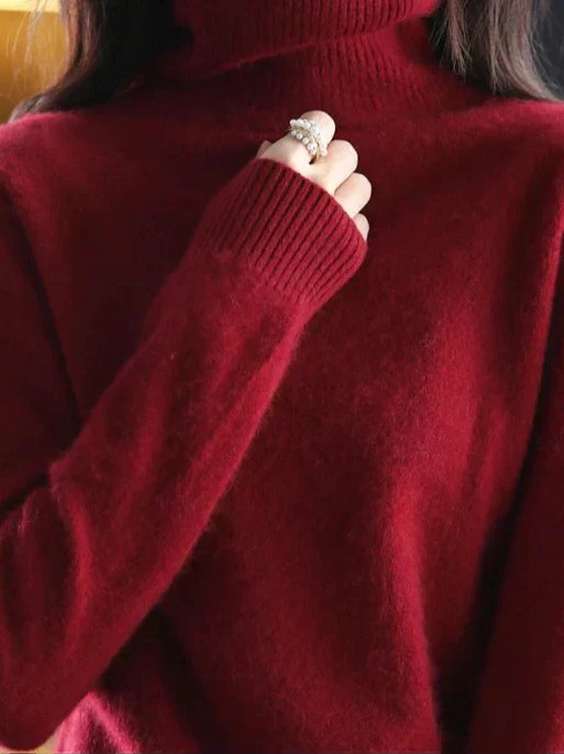 Pure Cashmere Turtleneck Sweater for Women
