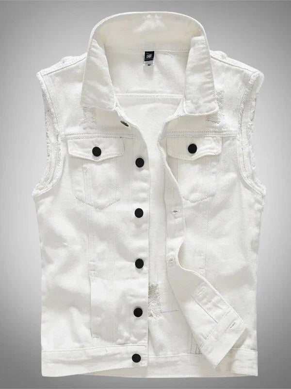 Sleeveless Denim Jacket for Men