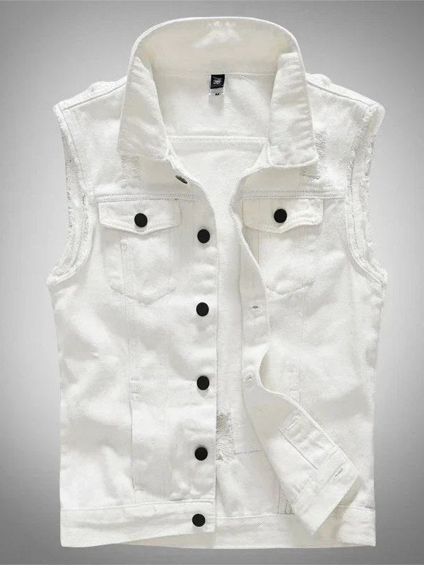 Sleeveless Denim Jacket for Men