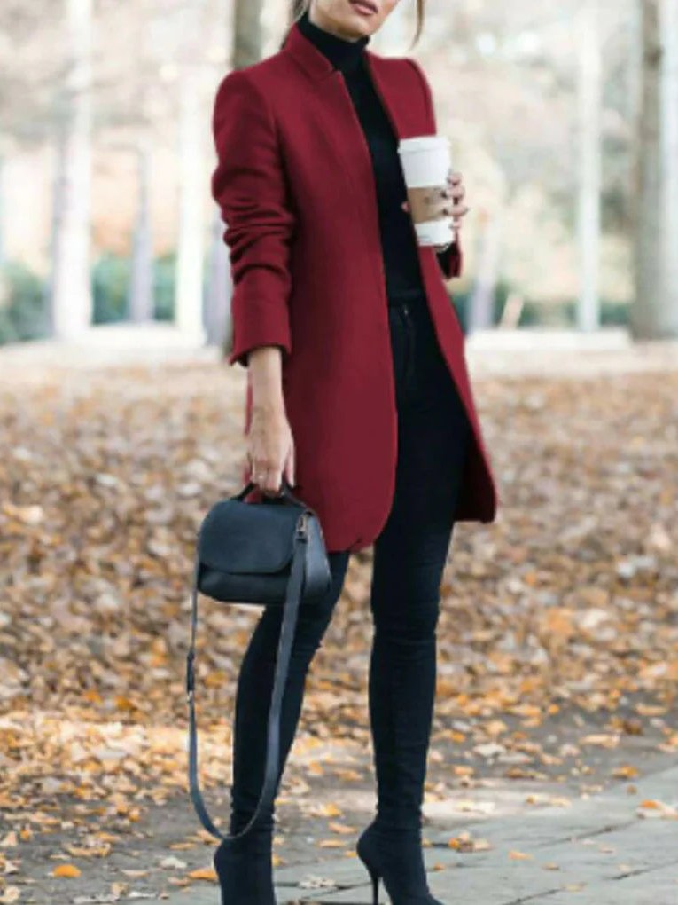 Stand Collar Coat for Women