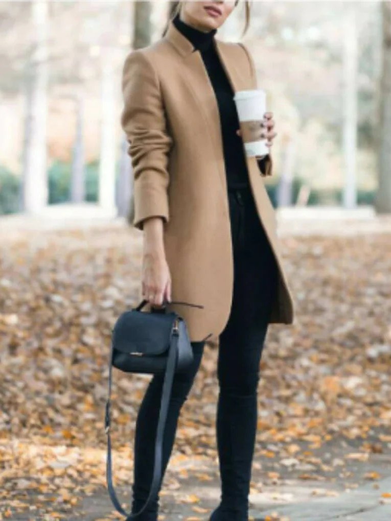 Stand Collar Coat for Women