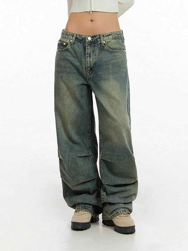 Wide Leg Baggy Jeans for Women