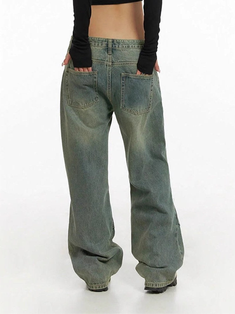 Wide Leg Baggy Jeans for Women