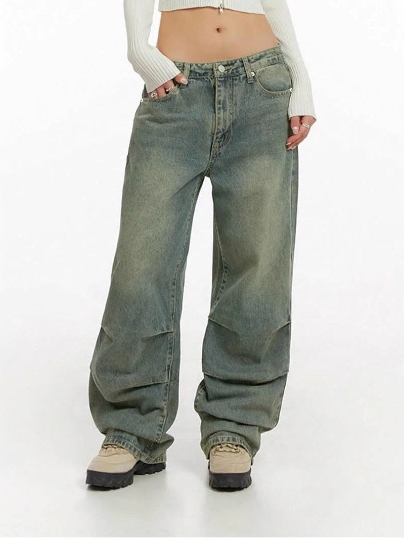 Wide Leg Baggy Jeans for Women